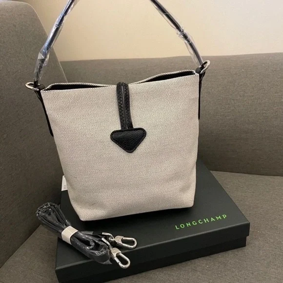 NWT Longchamp Essential Toile Bucket Bag - Picture 6 of 8